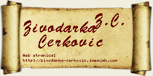 Živodarka Čerković vizit kartica